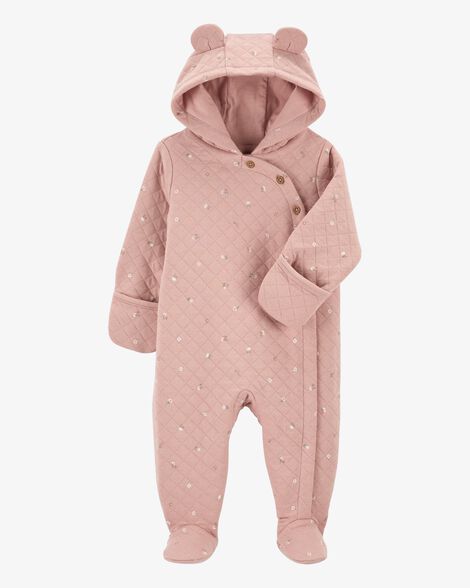  Product image 2 of Baby Hooded Quilted Jumpsuit