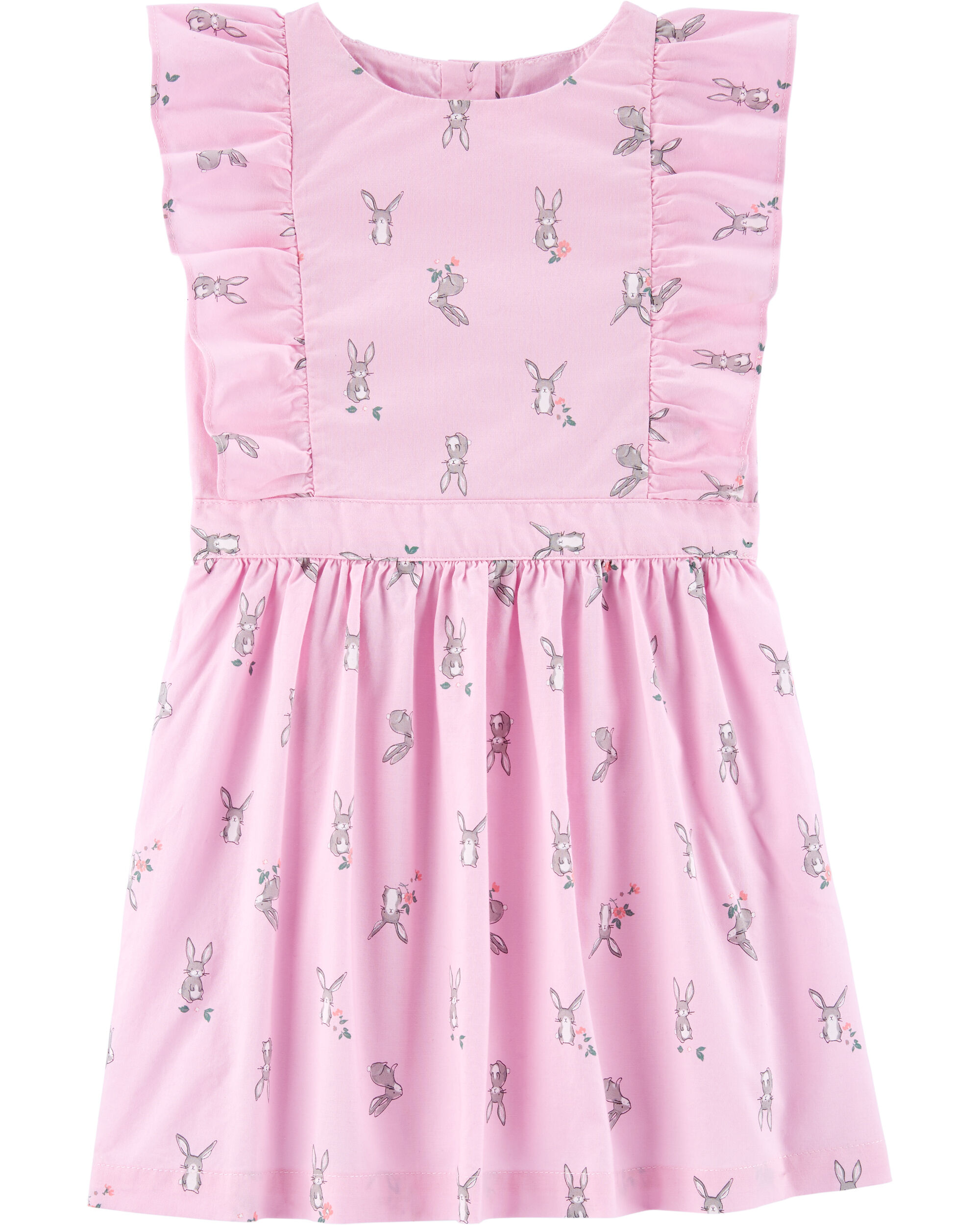carters pink bunny dress