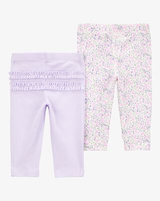 Product image 2 of Baby 2-Pack Foral Pull-On Pants