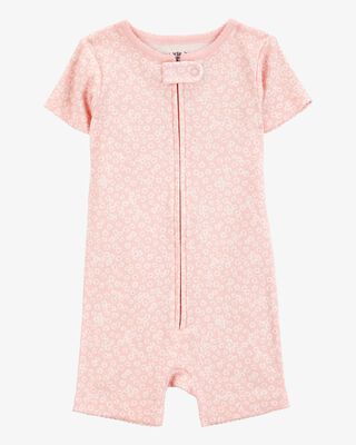 Product image 1 of Baby 1-Piece Floral 100% Snug Fit Cotton Romper PJs