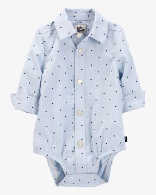 Product image 2 of Baby Polka Dot Button-Front Bodysuit