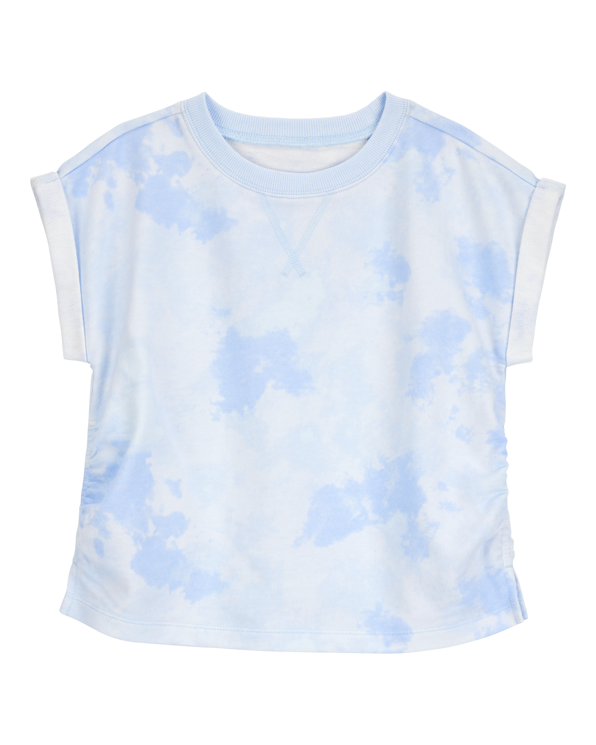 Kid Cloud Dye Cinched Tee - Blue