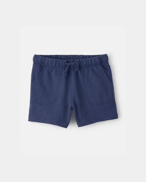 toddler boy french terry shorts - blue