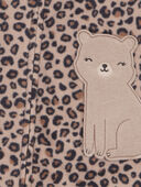 Brown - Baby 1-Piece Cheetah Print Fleece Footless Pajamas
, Selected