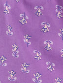 Purple - Toddler Floral Poplin Top, Selected