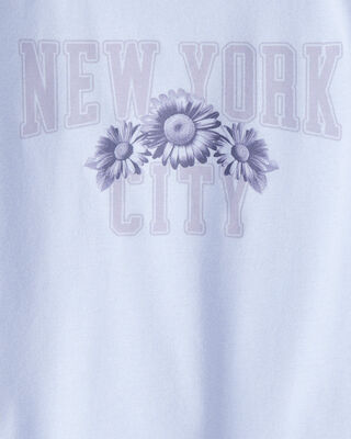 Product image 2 of Girls New York Short-Sleeve Graphic Tee - Blue