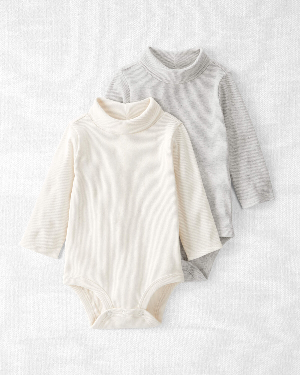 Baby Organic Cotton Rib Mock Neck Bodysuits - Little Planet | Carter