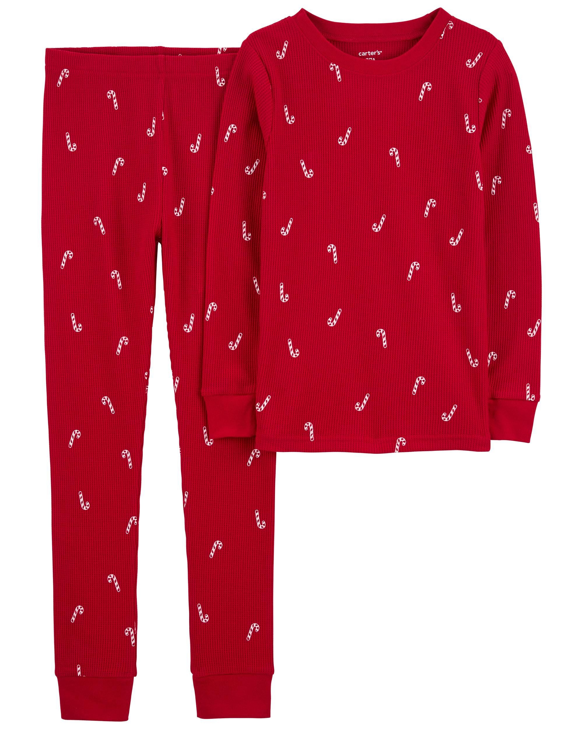Kid 2 Piece Candy Cane Thermal Pajamas Carter s Carter s