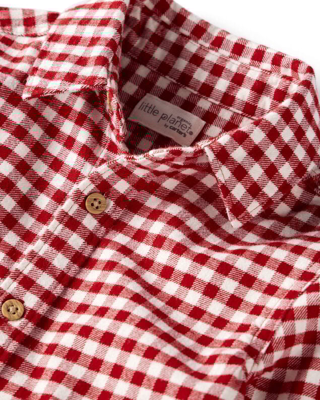 Product image 2 of Baby Boy Plaid Organic Cotton Button-Front Flannel Shirt