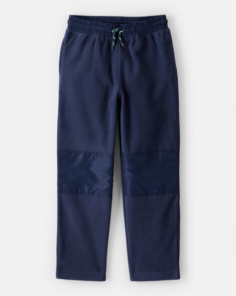 boys fleece drawstring pants - navy