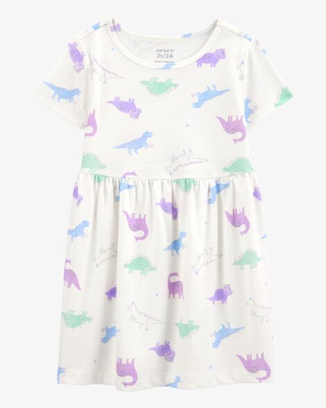  Product image 1 of Toddler Dinosaur Print Short-Sleeve Dress