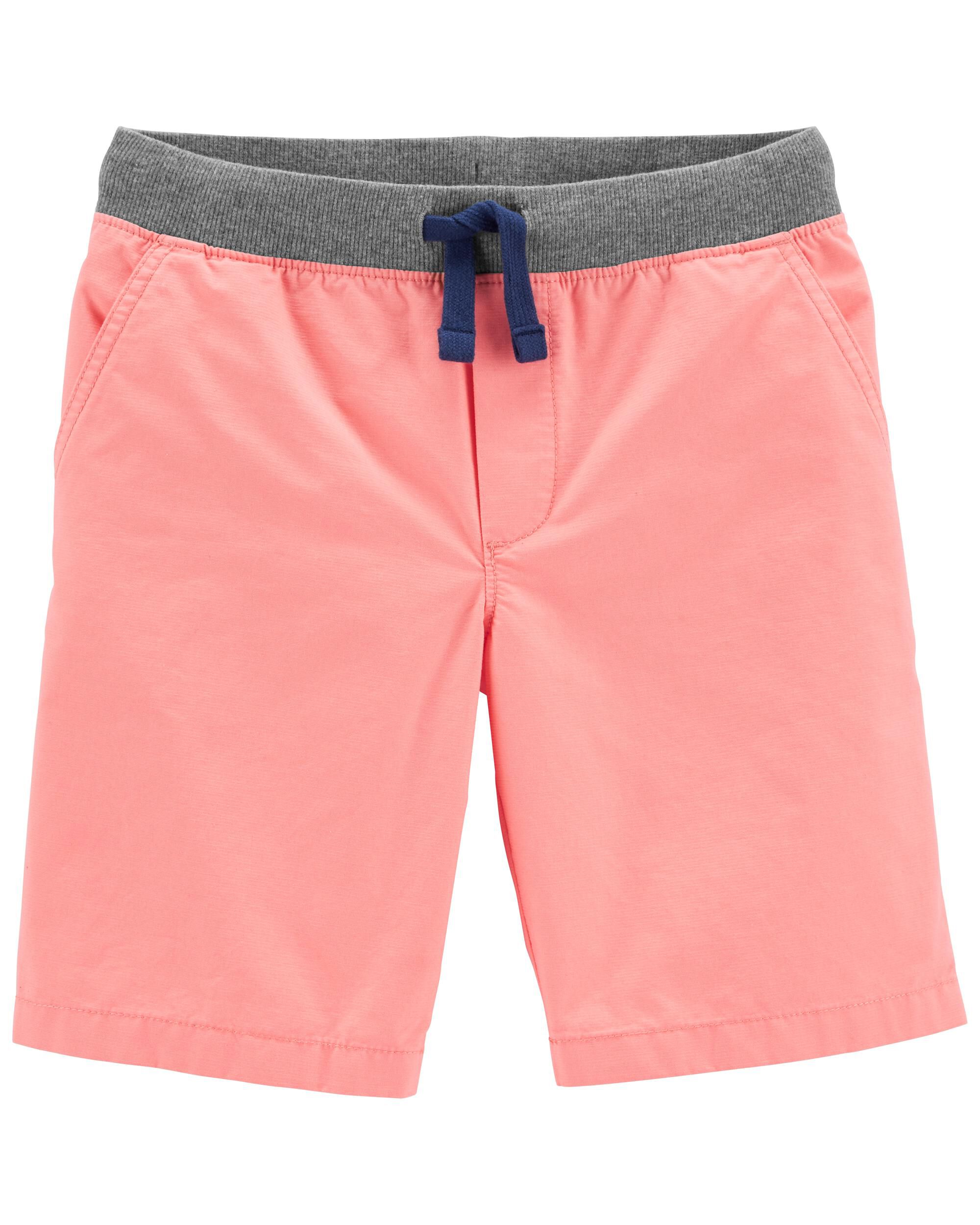 Carters Baby Girls Sparkle Side Stripe Neon French Terry Shorts Pink 6M