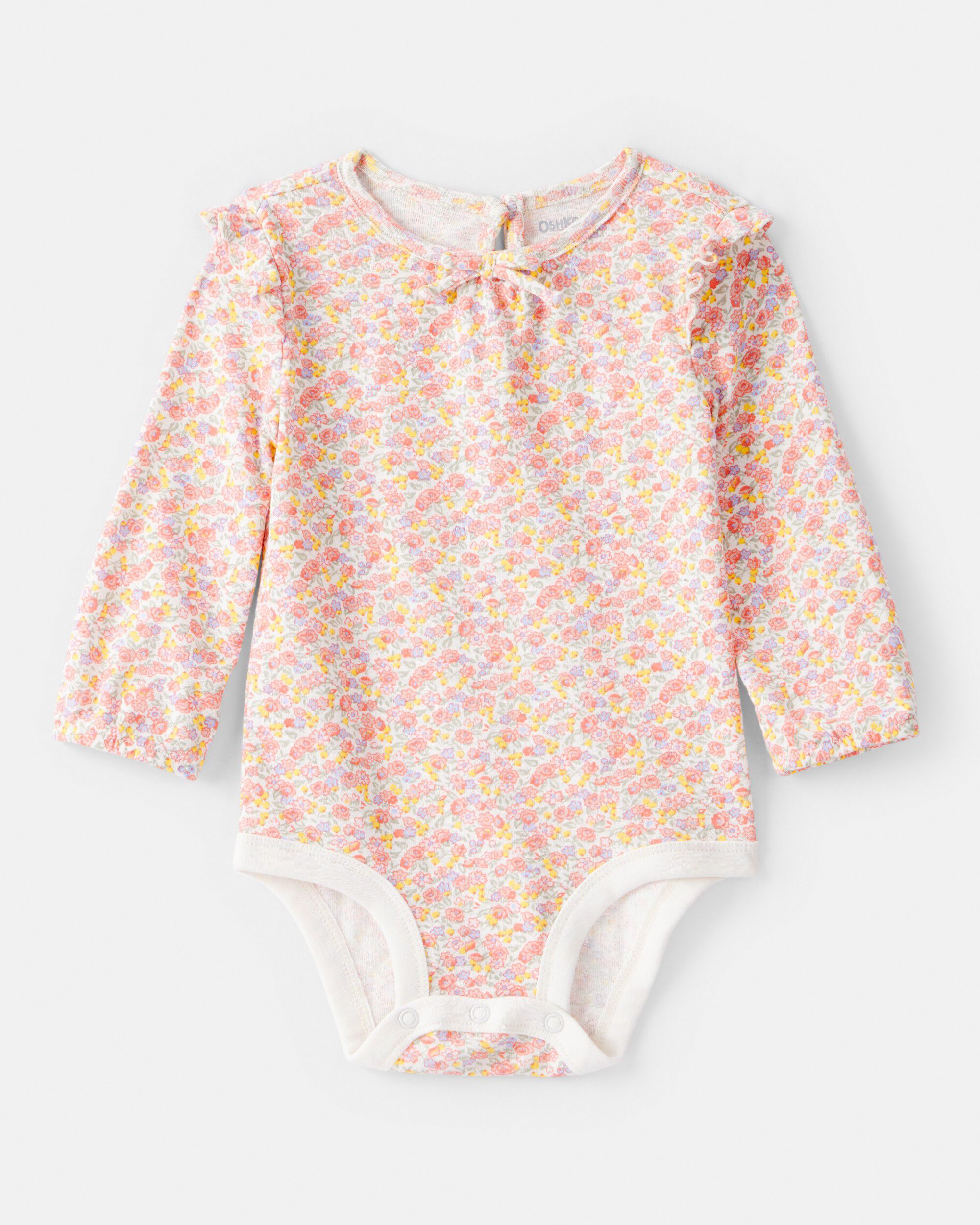 OshKosh Bgosh Baby Girls Girl Floral Print Long-Sleeve Bodysuit - Pink 18M Pink 15$