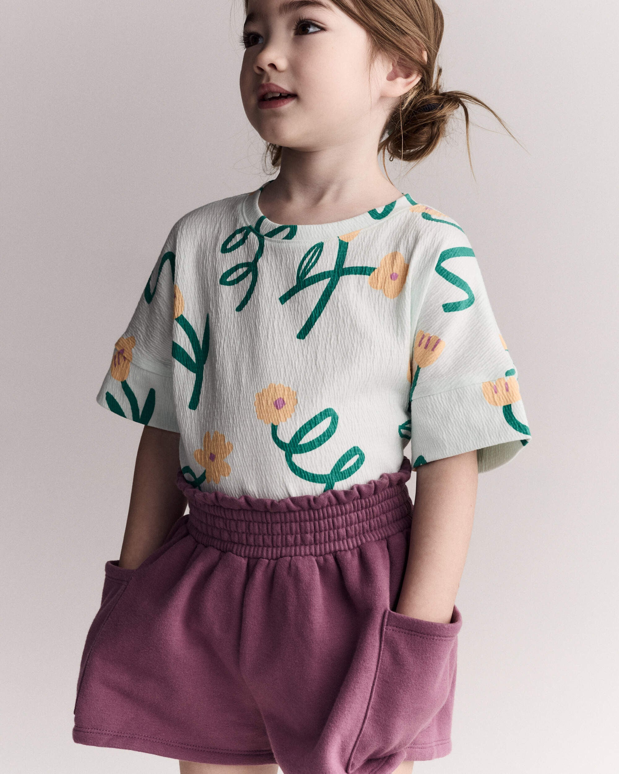 Otter Avenue Toddler Girl Fleece Swing Shorts with Pockets 12M Burgundy 16$