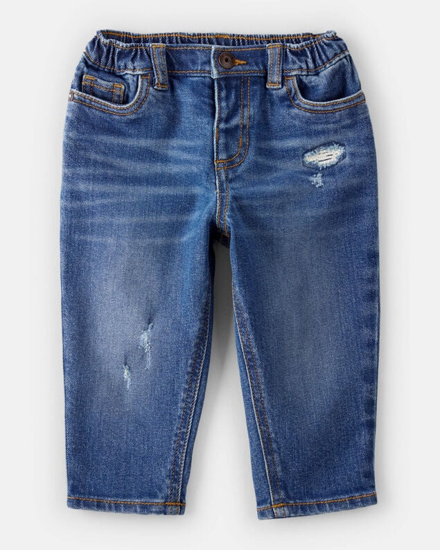 Product image 1 of Baby Boy Distressed Denim Jeans - Dark Wash