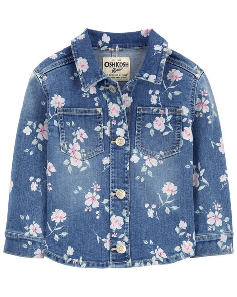  Product image 1 of Toddler Floral Print Denim Jacket