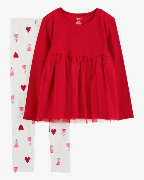  Product image 1 of Kid 2-Piece Valentine's Day Top & Legging Set