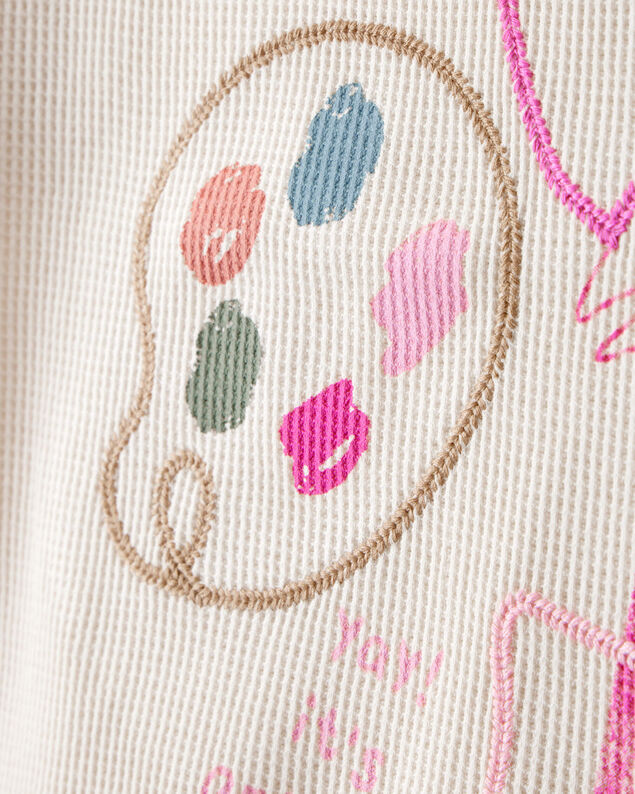 Product image 2 of Toddler Girl Arts & Crafts Short-Sleeve Top - Ivory