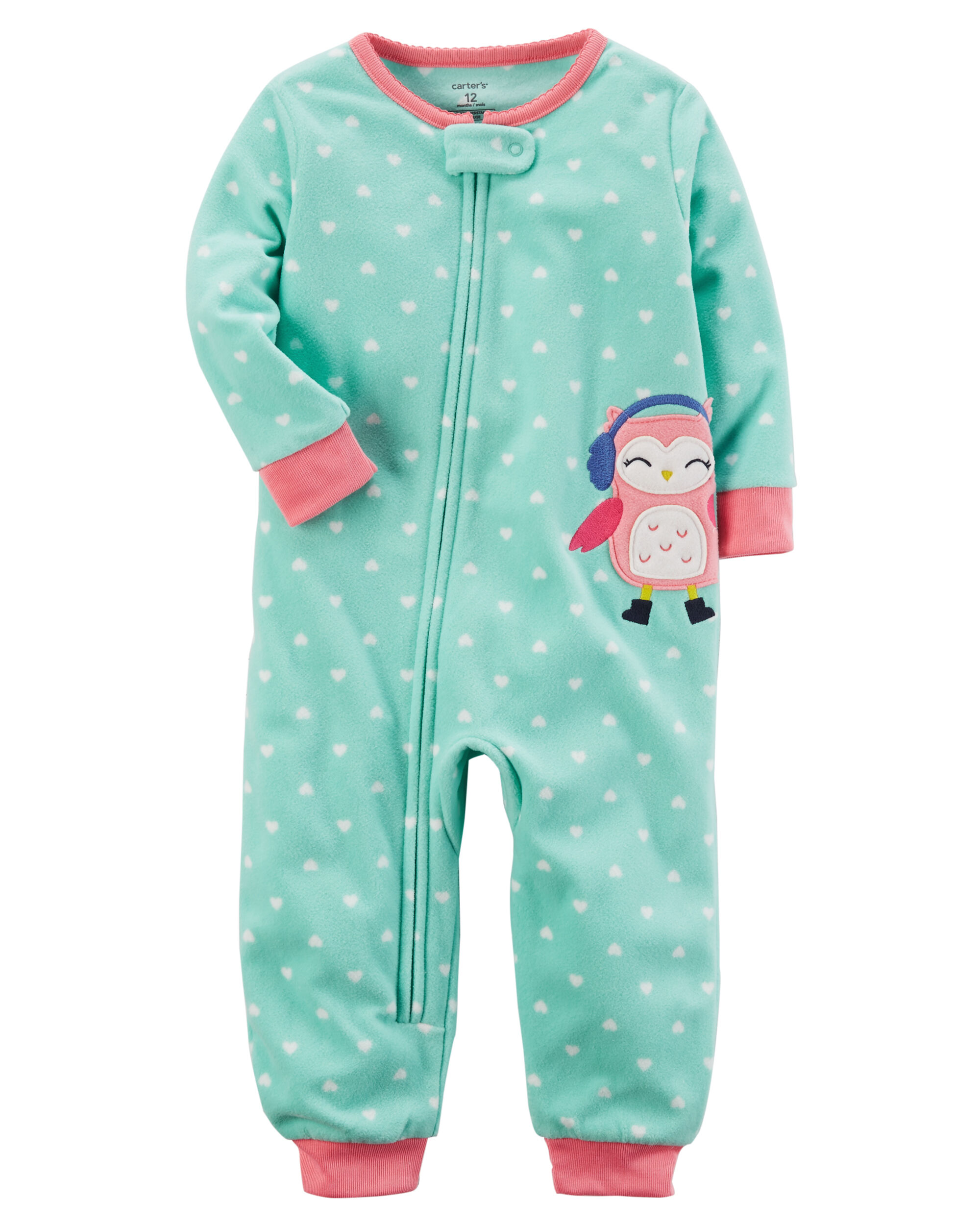 carters footless fleece pajamas