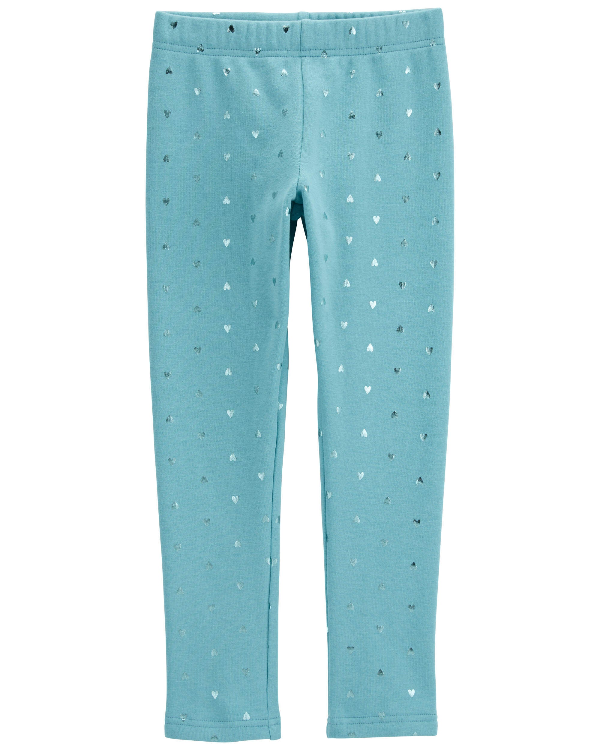 Kid Metallic Heart Cozy Fleece Leggings Carter s Carter s