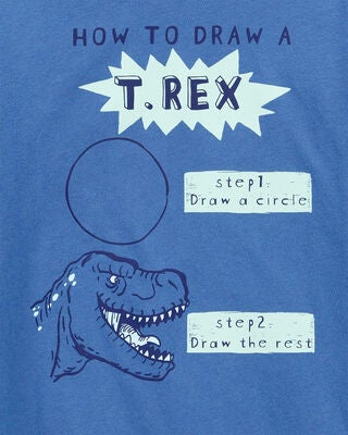 Product image 2 of Toddler How To Draw A T-Rex Graphic Tee