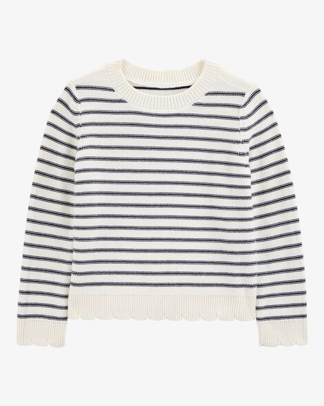  Product image 1 of Kid Striped Pullover Sweater - Black/White