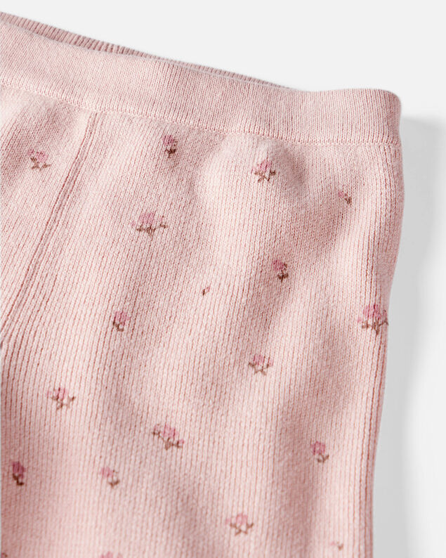 Product image 2 of Toddler Girl 2-Piece Organic Cotton Sweater Knit Set in Blush Petals Print