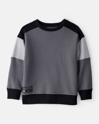 Boys NYC French Terry Pullover Sweatshirt - Grey