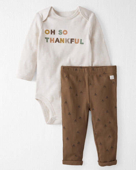Baby 2-Piece Organic Cotton Oh So Thankful Set