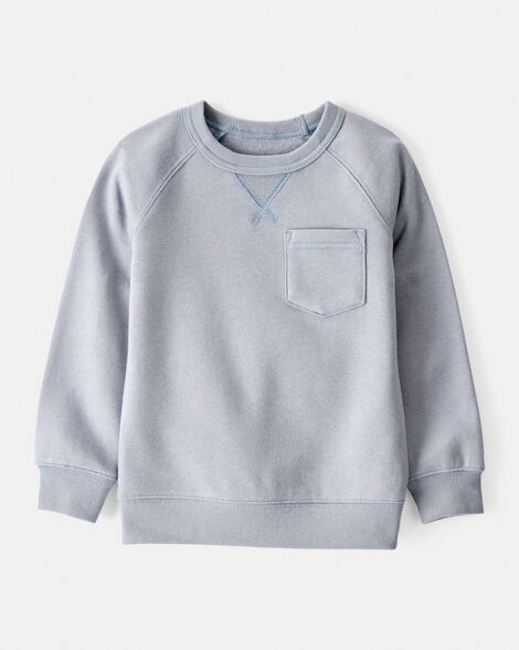 toddler boy daydream fleece long-sleeve sweatshirt - grey
