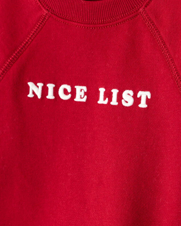 Product image 2 of Toddler Boy DayDream Fleece Christmas Nice List Long-Sleeve Pullover Sweatshirt - Red