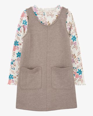 Product image 1 of Kid 2-Piece Floral Long-Sleeve Tee & Cotton Dress Set