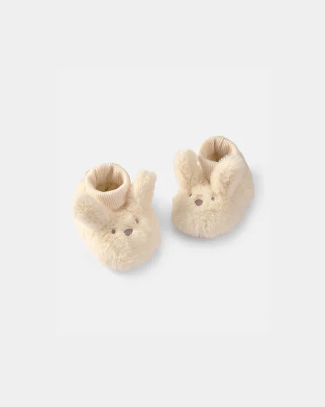 baby bunny slippers - cream