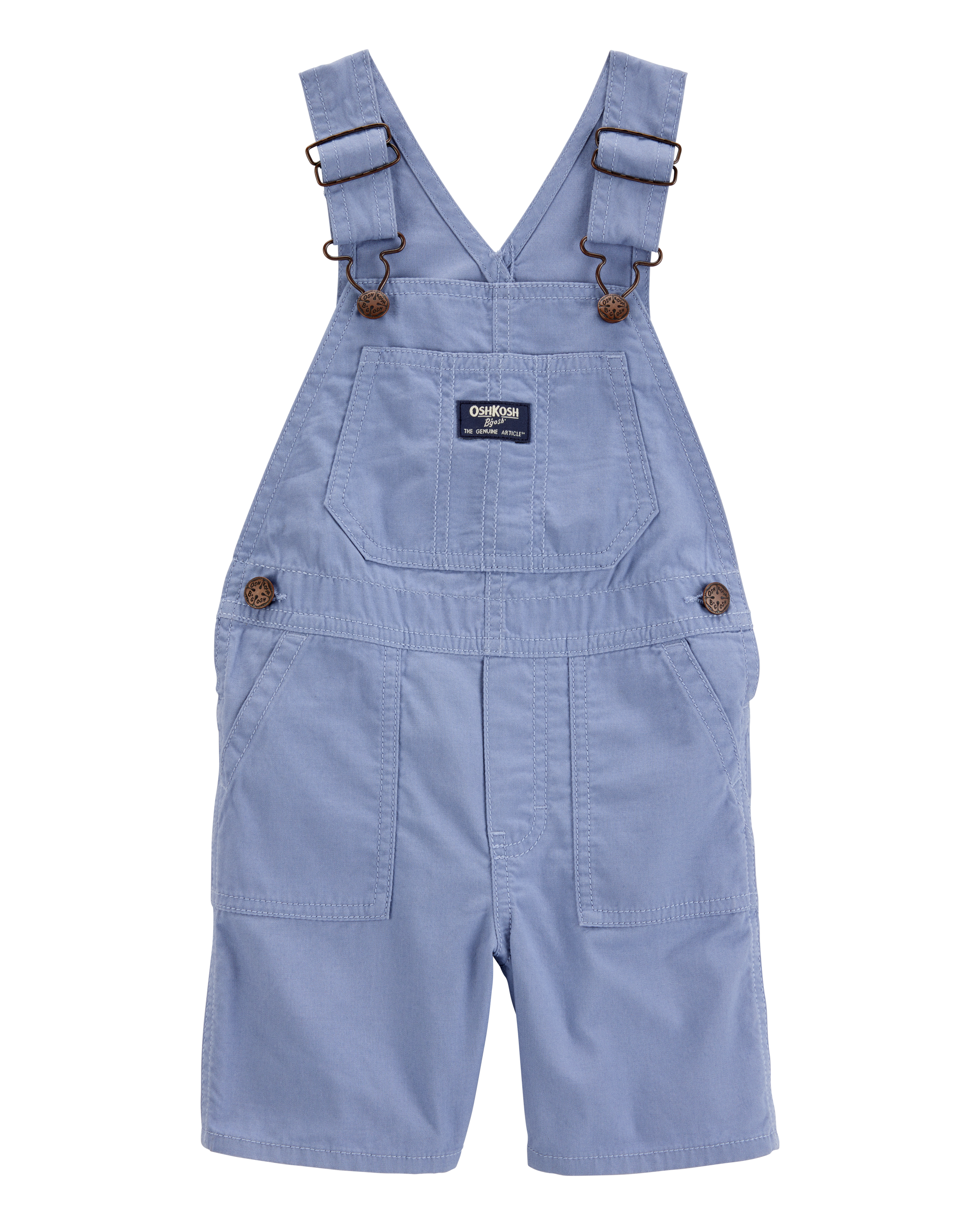 Toddler Canvas Shortalls - Blue
