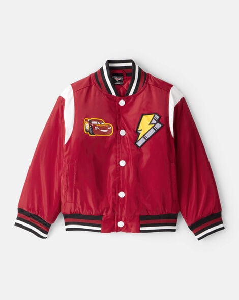 toddler boy ©disney/pixar cars long-sleeve bomber fashion jacket - red