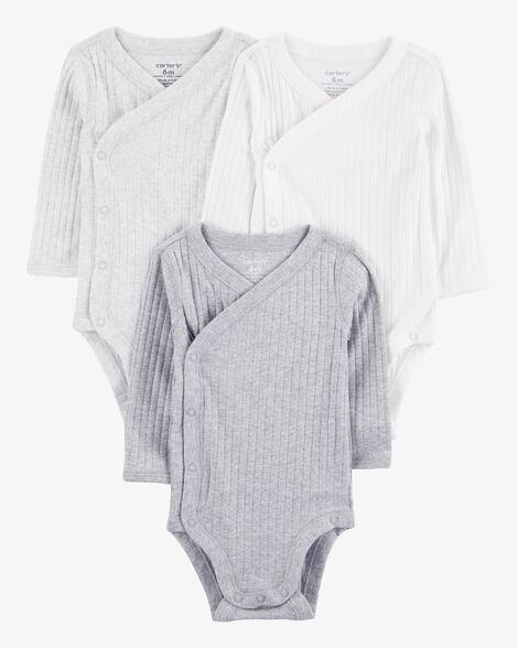  Product image 1 of Baby 3-Pack Long-Sleeve Side-Snap Bodysuits