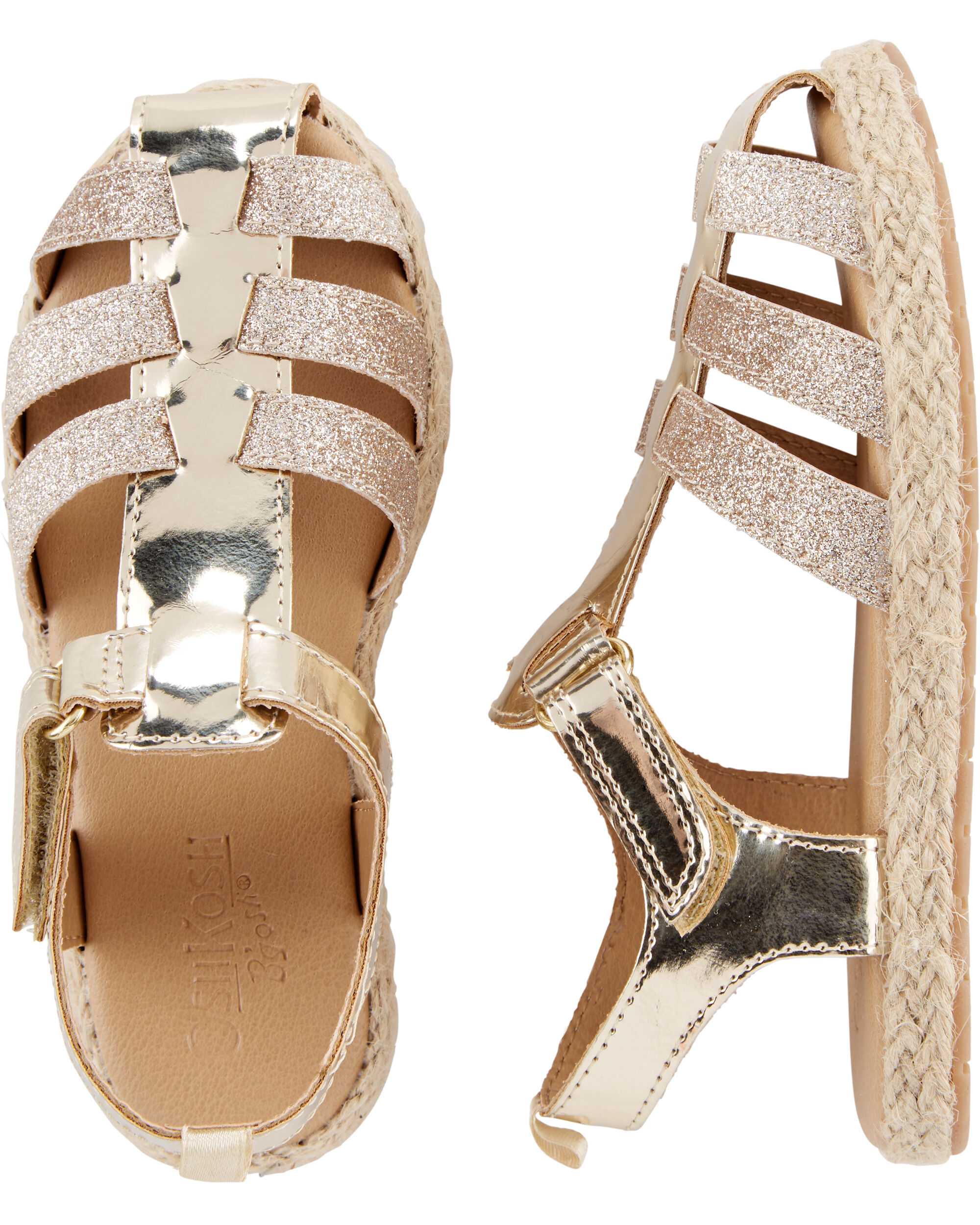 carter's gold glitter shoes