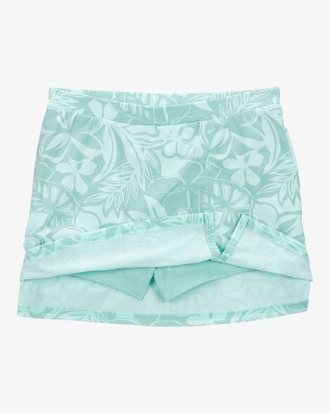 Kid 2-Piece Sleeveless Tank & Seashell Skort Set - Purple/Grey