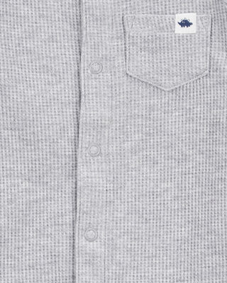 Product image 2 of Baby Waffle Knit Short-Sleeve Romper - Grey