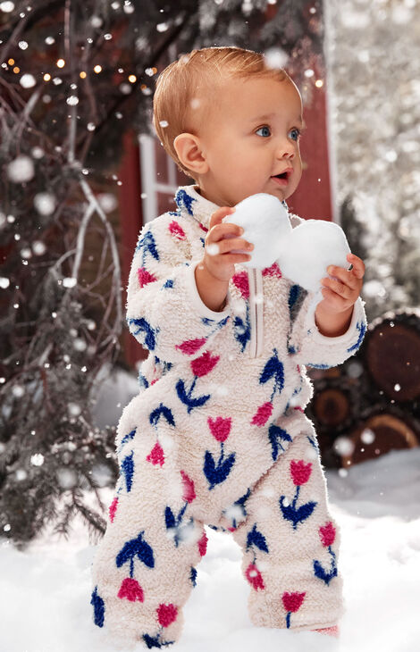  Product image 4 of Baby Floral Sherpa Jumpsuit