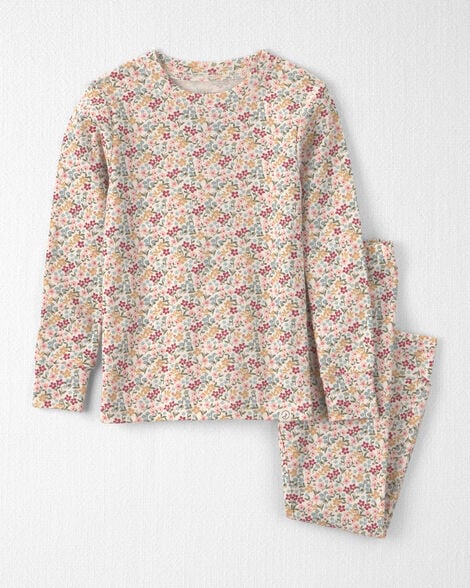 Toddler Girl 2-Piece Organic Cotton Pajamas in Floral