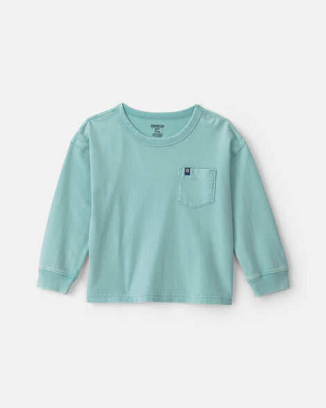 Toddler Boy Mineral Wash Long-Sleeve T-Shirt - Blue