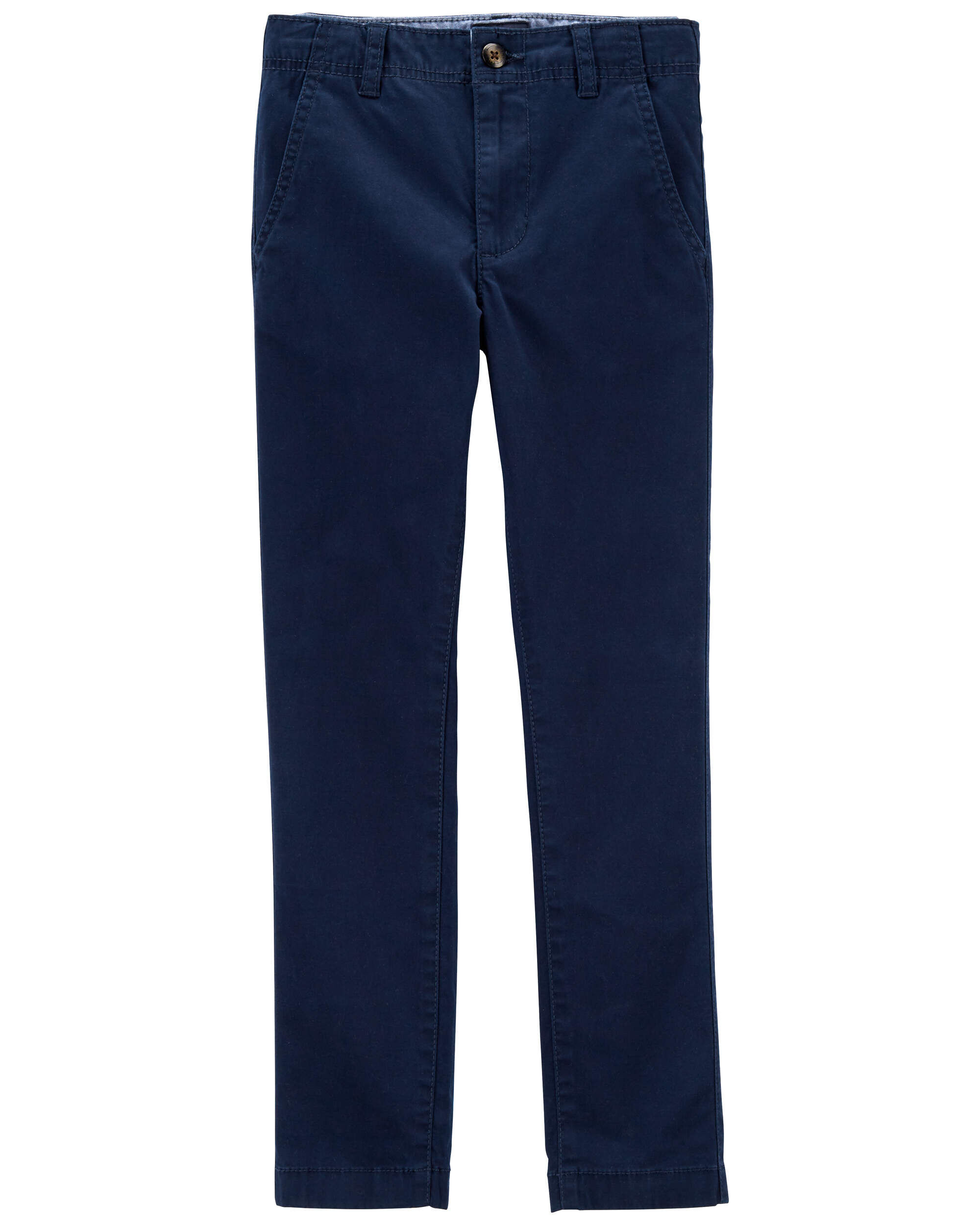 Boys Slim Tapered Chino Pants - Navy