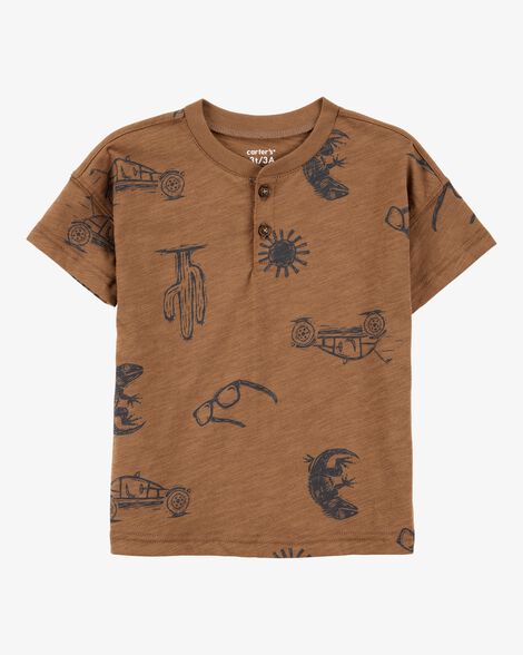 Product image 1 of Baby 2-Piece Desert Print Henley Tee - Brown