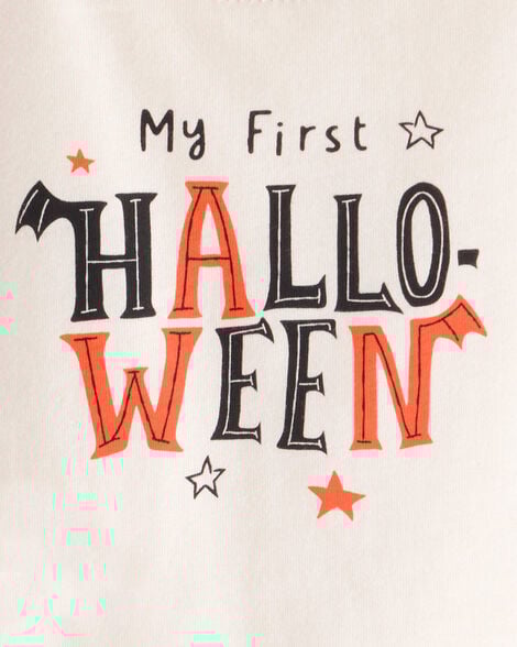 Baby 2-Piece My First Halloween Long-Sleeve Bodysuit Pant Set - Ivory/Orange