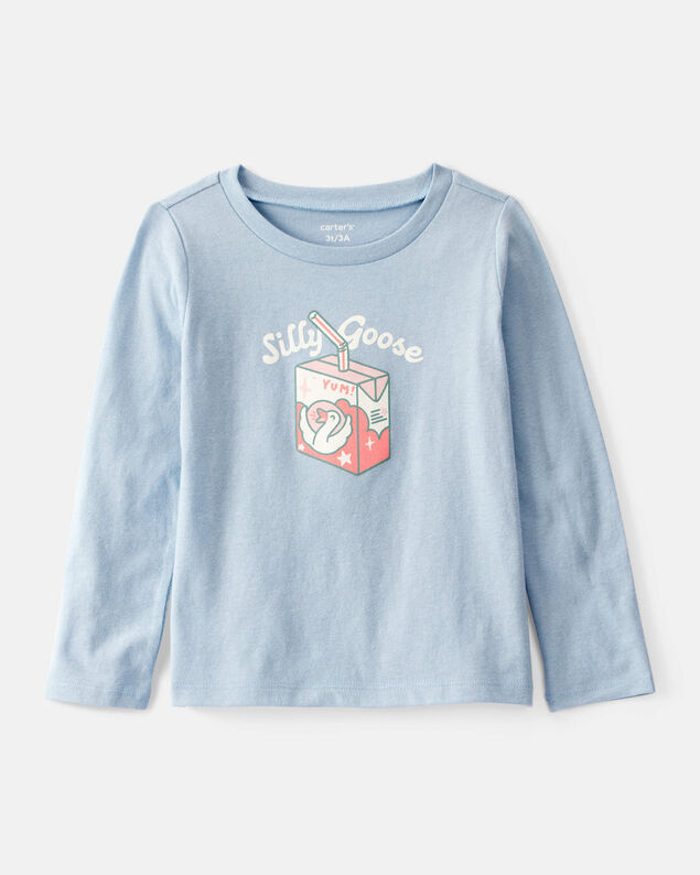 Product image 1 of Toddler Girl Silly Goose Long-Sleeve Graphic Tee - Blue