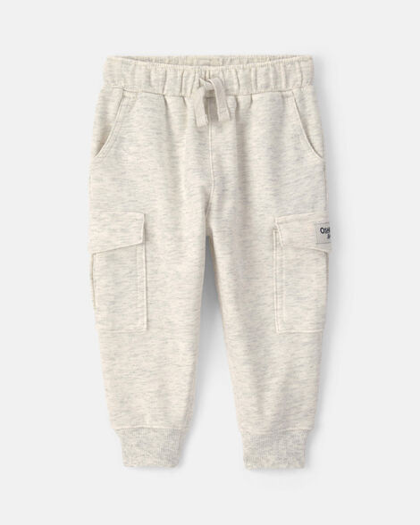 Baby Boy French Terry Cargo Knit Joggers - Grey