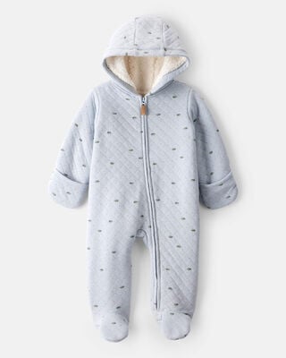 Baby Boy Sherpa Lined Cotton Long-Sleeve Sweater - Blue