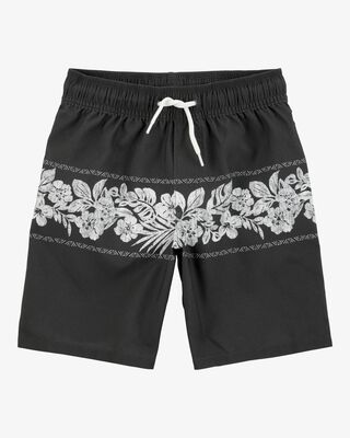 Product image 1 of Kid Tropical Swim Trunks-Black