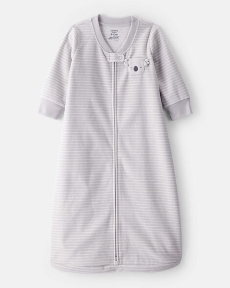 baby koala long-sleeve wearable blanket - grey